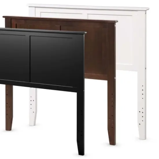 Costway Twin Wood Headboard Flat Panel Pre-drilled Holes Height Adjustment image {7}