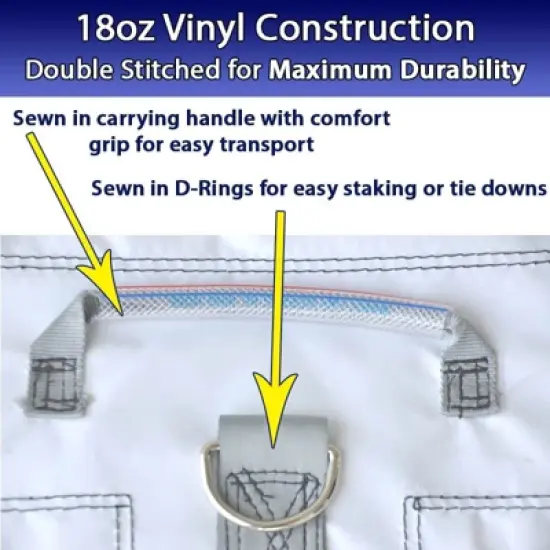 Moose Supply Vinyl Sand Bag, White, 4 Pack image {3}