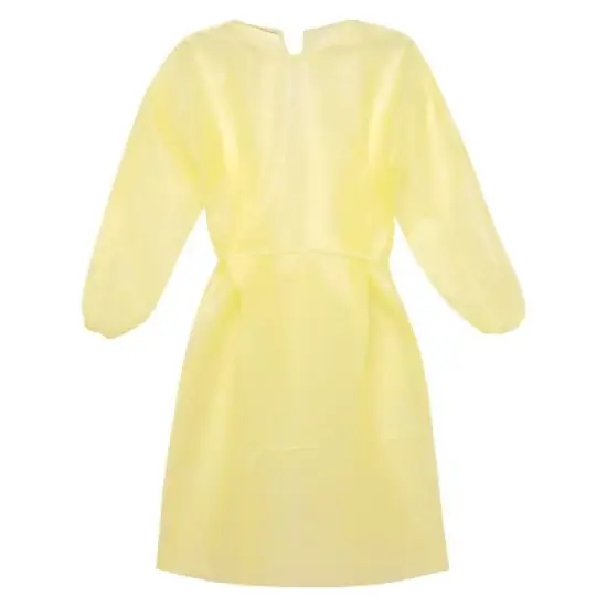 RightCare Non-Medical Disposable Isolation Gown 25gsm, Yellow, Open Back, Multiple Sizes image {7}