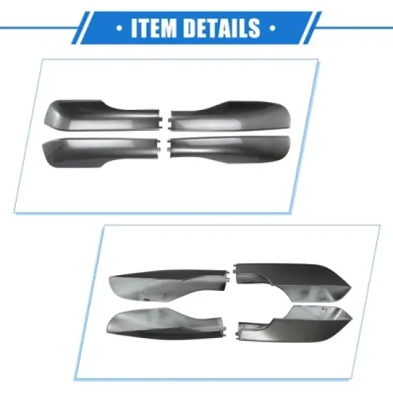 Unique Bargains Car Roof Rack Side Rails End Cover Shell Cap for Lexus LX570 2008-2015 Durable Plastic Gray 4pcs image {4}