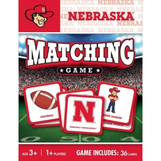 MasterPieces Officially Licensed NCAA Nebraska Cornhuskers Matching Game for Kids and Families image {1}