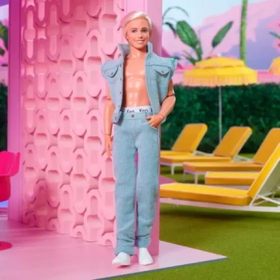 Barbie: The Movie Collectible Ken Doll Wearing Denim Matching Set image {3}