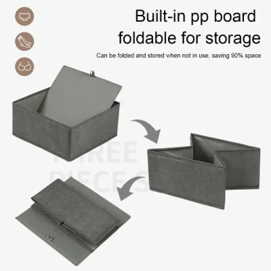 Aghana Digitals Non-Woven Fabric Foldable Clothes Storage Box - Drawer-Style Uncovered Organizer image {4}