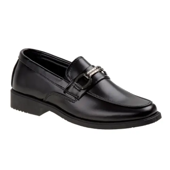 Josmo Boys' Slip-On Dress Shoes with Metal Accent: Classic Oxford Dress Shoes with Slip-On Design (Big Kids) image {5}