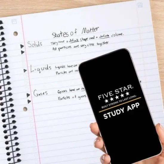 Five Star Active Subject Wide Ruled Notebook 80ct Blue image {2}