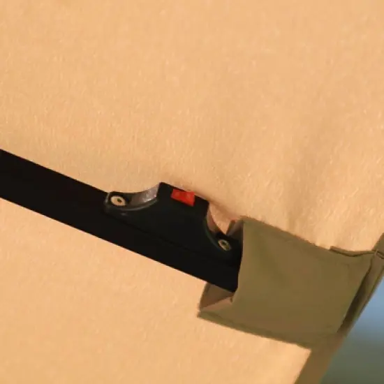 15' x 9' Rectangular Lit Outdoor Patio Market Umbrella with Extra Large Base and Sand Bags - Captiva Designs image {5}