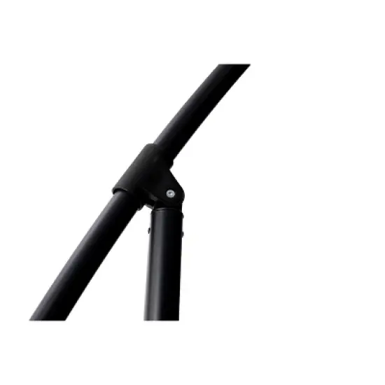 COWLOWN khaki 10ft Offset Patio Umbrella, Cantilever Hanging Market Umbrella with Tilt Adjustment, 8 Sturdy Ribs for Poolside, Backyard, Deck image {9}