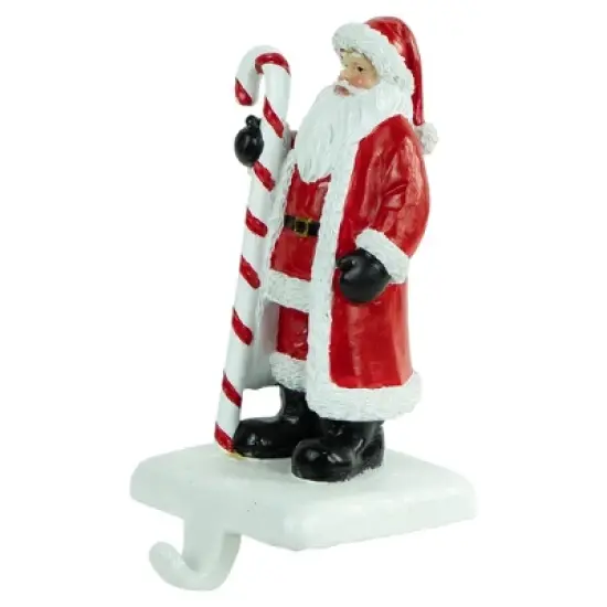 Northlight 7" Santa Claus with Candy Cane Christmas Stocking Holder image {2}