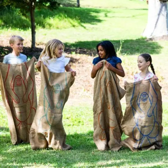 GoSports Roo Racers Burlap Potato Sack Race Game 6pk - XL image {3}