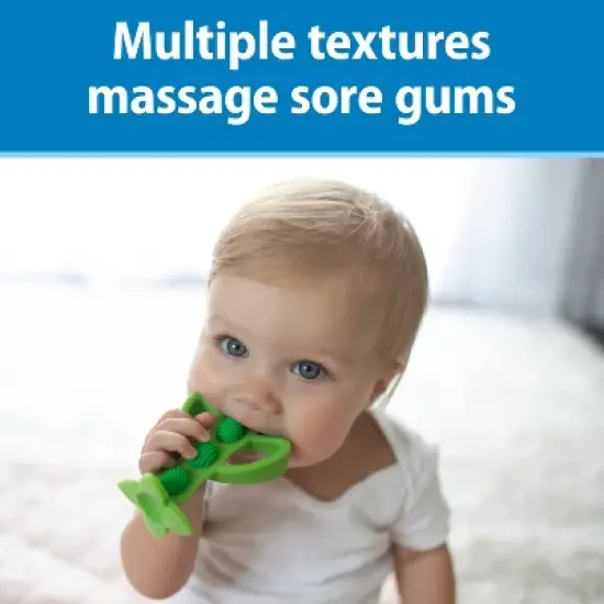 Dr. Brown's Peapod Teether & Training Toothbrush - Soft & Safe Silicone - 3m+ image {8}