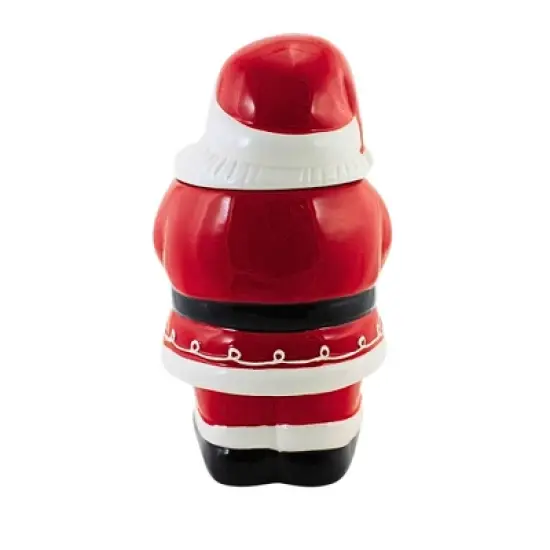 Transpac 10.5 Inch Cheery Santa Cookie Jar Christmas Cookie Jar , Holiday Jolly St. Nick (1PC) image {1}