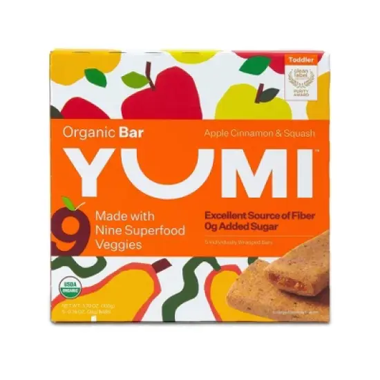 YUMI Organic Apple and Cinnamon Squash Baby Snack Bar - 3.7oz/5ct image {7}