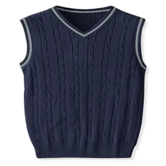 Lars Amadeus Men's Classic Knitted Sleeveless V-Neck Pullover Sweater Vest image {8}