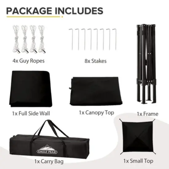 EAGLE PEAK Flex Ultra Compact 4x4 Pop-up Canopy Tent with Vented Top image {3}