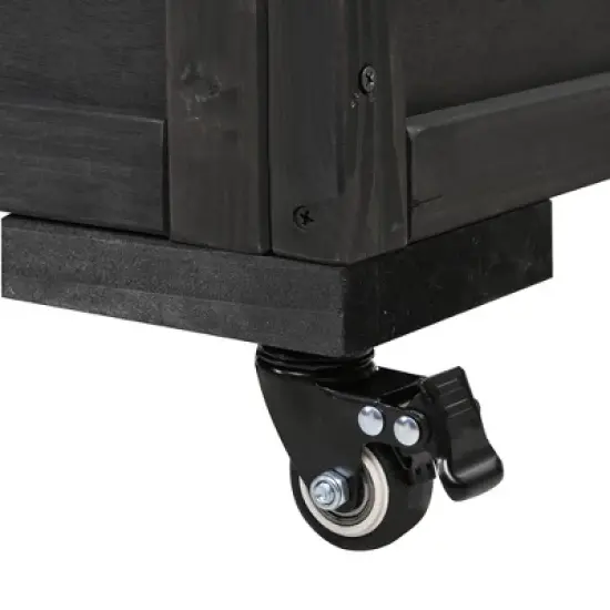 69.3" Wooden Greenhouse for Outdoors, Portable Cold Frame Plant House with Openable Roof & Wheel, Movable Mini Greenhouse for Garden Backyard image {6}