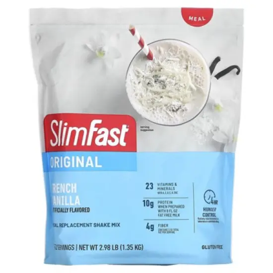 SlimFast Original, Meal Replacement Shake Mix, French Vanilla, 2.98 lb (1.35 kg) image {2}