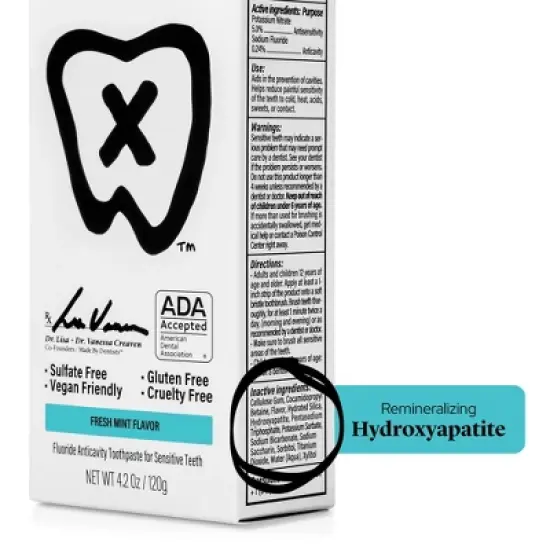 Made By Dentists Enamel Rebuilding Toothpaste - Fluoride Anticavity Toothpaste - Fresh Mint Flavor - 4.2 oz image {3}