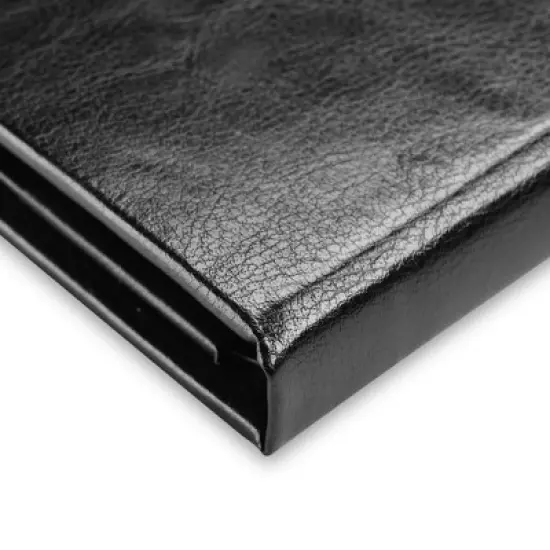 WeChef 5 Pack Menu Covers 4.25"x11" 2 View Angled Corners Wine List Restaurant Black image {3}