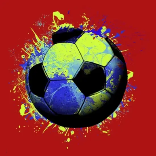 Boy's Lost Gods Paint Splatter Soccer Ball T-Shirt image {1}
