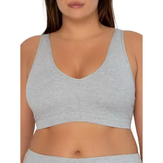 Smart & Sexy Women's Comfort Cotton Plunge Bralette image {2}