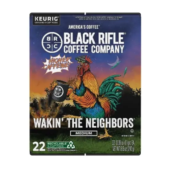 Black Rifle Coffee Company Wakin' The Neighbors Extra Caffeine Medium Roast Coffee Pods - 22ct image {3}