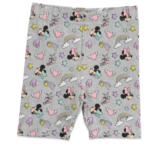 Disney Minnie Mouse Little Girls Unicorn Rainbow T-Shirt Bike Shorts Set Blue  image {2}