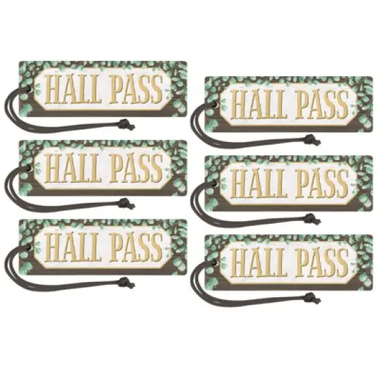 Teacher Created Resources Eucalyptus Magnetic Hall Pass, Pack of 6 image {2}