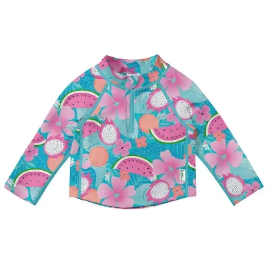 Green Sprouts Baby/Toddler Long Sleeve Zip Rashguard Shirt image {8}