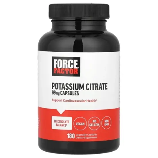 Force Factor Potassium Citrate, 99 mg, 180 Vegetable Capsules image {4}