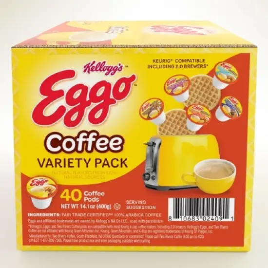 Eggo Variety Sampler Waffle Flavored Coffee Pods Fair Trade Certified - 40 ct image {4}