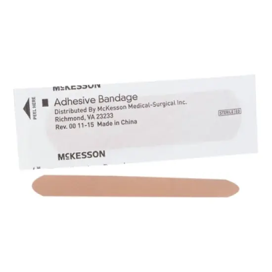 McKesson Tan Plastic Adhesive Bandage Sterile .75 x 3" image {1}
