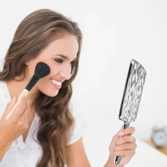 Unique Bargains Water Wave Pattern Cosmetic Mirror 1 Pc image {2}