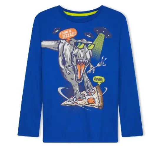 Sleep On It Boys Pizza Party Soft Fleece 2-Piece Pajama Sleep Set image {1}