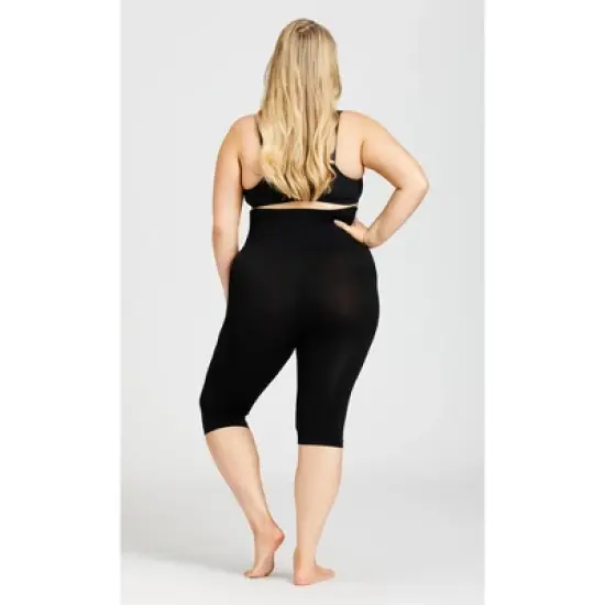 AVENUE | Seamless Hi Waist Capri - black image {1}