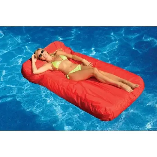 Swimline Solstice 15030R SunSoft Swimming Pool Inflatable Fabric Loungers Red, 2 image {1}