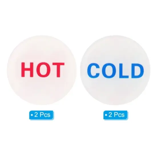 Unique Bargains Acrylic Home Business Self Stick Hot/Cold Water Label image {2}