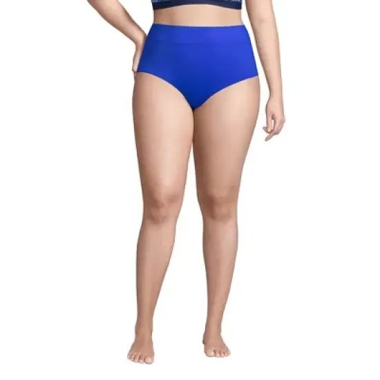 Lands' End Women's Tummy Control High Waisted Bikini Bottoms image {10}