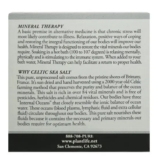 Scent Free Bath Salt Soak 3oz | Unscented Mineral Blend for Sensitive Skin & DIY Aromatherapy | Travel Size | Plantlife image {1}