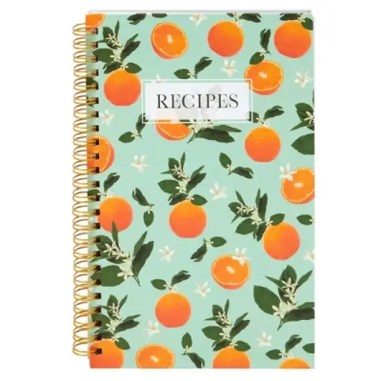 Pipilo Press Blank Recipe Book to Write Your Own Recipes, 120 Pages, Floral and Orange Theme, 5.5 x 8.5 In image {6}