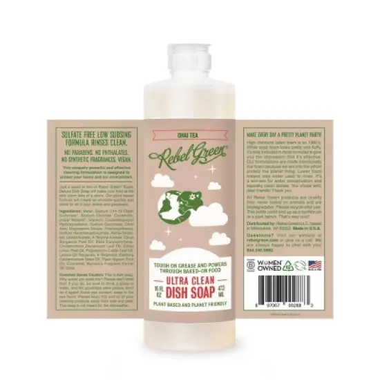 Rebel Green Chai Dish Soap - 32 fl oz/2pk image {10}