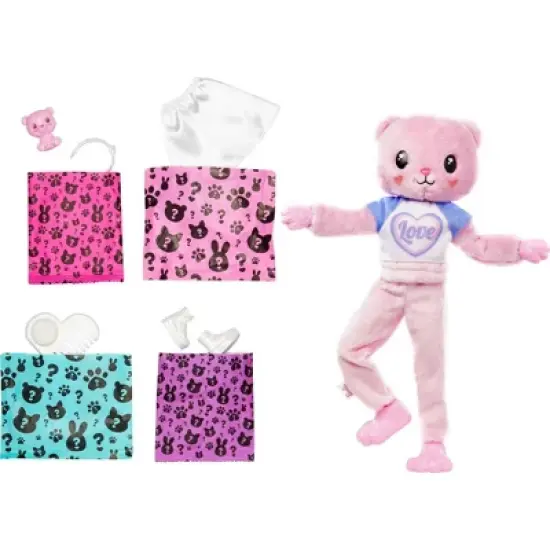 Barbie Cutie Reveal Cozy Cute Tees Series Teddy Bear Doll image {2}