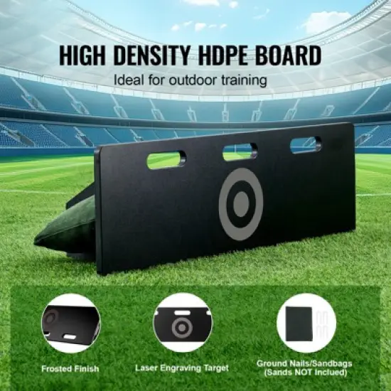 VEVOR Soccer Rebounder Board, 40"X12" Portable Soccer Wall with 2 Angles Rebound, Foldable HDPE Kickback Rebound Board, Soccer Training Equipment image {2}