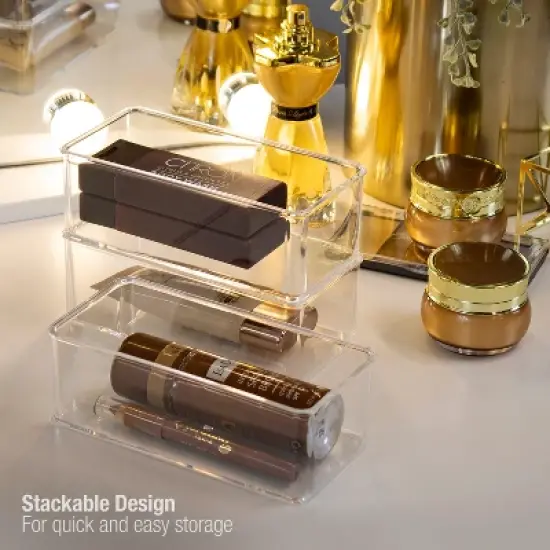 Sorbus Clear Drawer Organizers, Multi-Purpose Bins for Makeup, Vanity Organization, and more image {2}