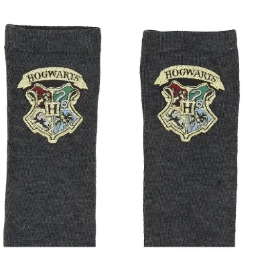 Harry Potter Socks Women's Glitter Hogwarts Crest Embroidered Patch Knee High Socks image {2}