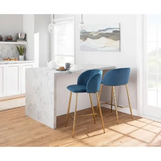 Set of 2 Fran Contemporary Counter Height Barstools - LumiSource image {10}
