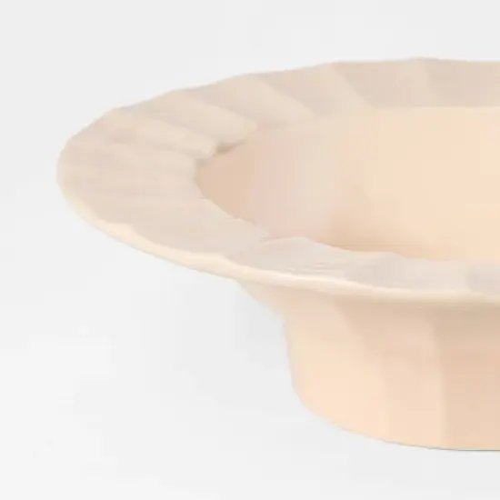 Ceramic Hand Molded Pedestal Bowl Pink - Threshold&trade; designed with Studio McGee image {2}