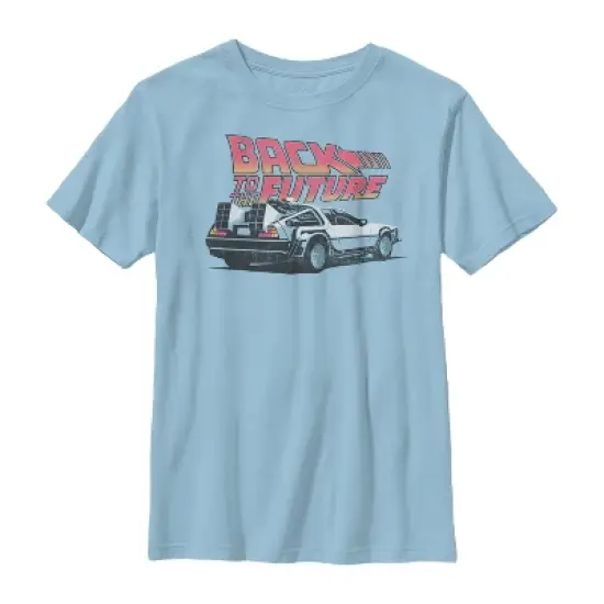 Boy's Back to the Future DeLorean Cartoon T-Shirt image {3}