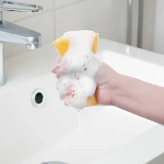 REGALWOVEN Kitchen Non-Scratch Reusable Absorbent Cleaning Sponge 3 Pcs image {4}