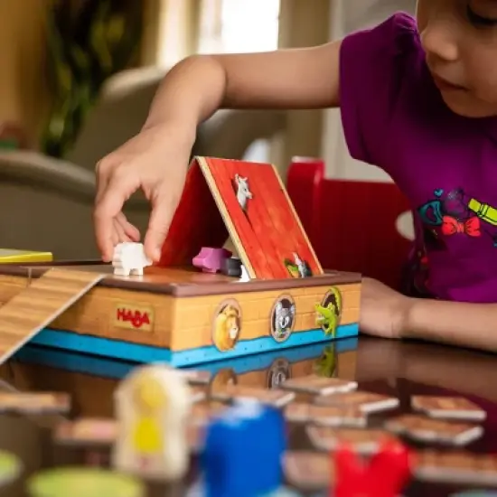 HABA Critter Cruise Cooperative Noah's Ark Memory Game (Made in Germany) image {4}
