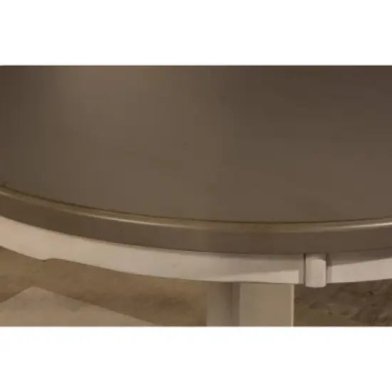 Clarion Round Counter Height Dining Table Distressed Gray/Sea White - Hillsdale Furniture image {1}